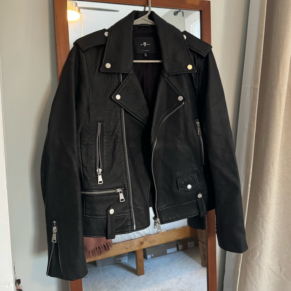 7 for all Mankind Leather Moto Jacket
